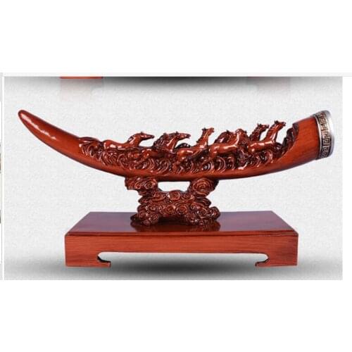 Resin Arts Crafts Ivory ornaments cabinet decor Home Furnishing jewelry creative living room TV cabinet luxury crafts navidad