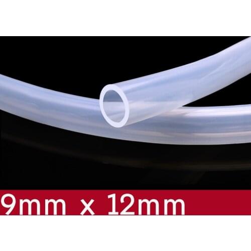 Transparent Flexible Silicone Tube ID 9mm x 12mm OD Food Grade Non-toxic Drink Water Rubber Hose Milk Beer Soft Pipe Connect