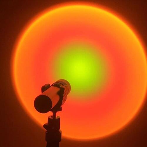 Rainbow sunset room wall projection atmosphere lamp colorful night light rechargeable rainbow modern bedroom lamp living room