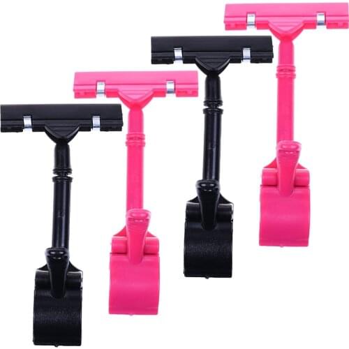 4pcs POP Adjustable Plastic Clip-on Style Merchandise Sign Display Clip Holder
