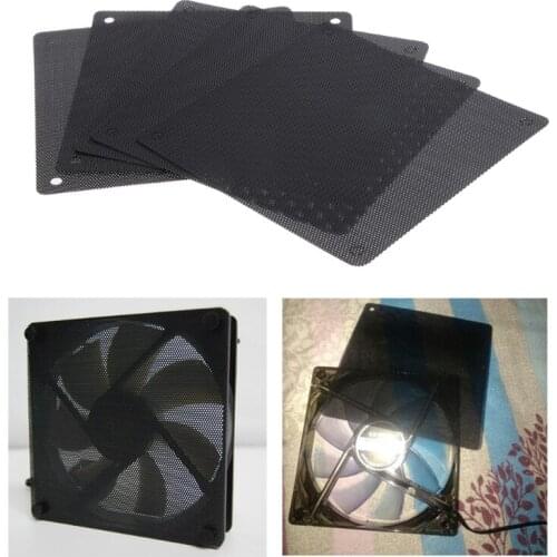 5Pc Computer Mesh PVC Case Fan Dust Filter Dustproof Cover Chassis Dust Cover U4LD