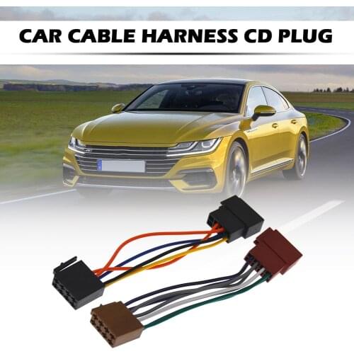 Male to Female ISO Lead Radio Wiring Harness for VW Beetle Cabrio Corrado GTI Convenient Replace Car Accessories