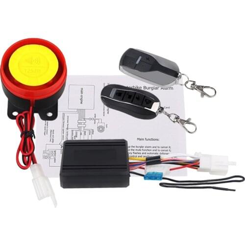 12V Motorcycle Scooter Alarm System Key Shell Remote Control 125db Motorcycle Anti-theft Security Alarm Protection System