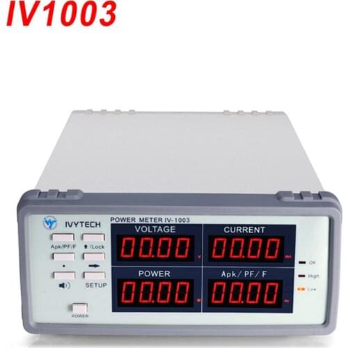 Bench True RMS Voltage Current Digital Power Factor Power Meter Analyzer 0.3W-3000W RS232 interface 2mA-10mA