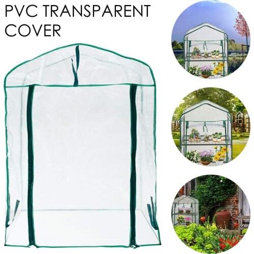 2 Tier Home Garden Greenhouses Plant Replacement Waterproof Heavy Duty PE Gardening Tree Flower Cover Double Curtain Zipper Case