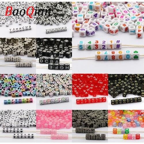 Mixed Acrylic Letters Loose Spacer Alphabet Beads For Jewelry Making Charm Bracelet Necklace DIY Pacifier Chain