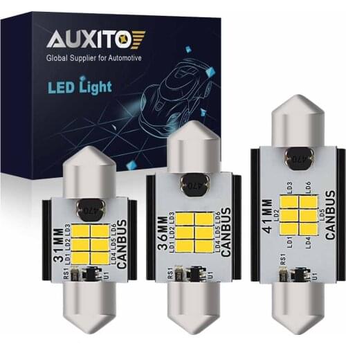 2PCS Canbus C5W LED Bulbs 31mm 36mm 41mm Festoon Auto Dome Lamp License Plate Lights Car Interior Lighting 12v