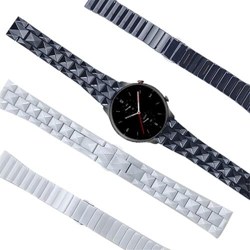 Slim Ceramic Strap For Huami Amazfit GTR 2 47mm 42mm Bracelet Band for Amazfit Stratos 3 GTS Bip S 2e 20mm 22mm Luxury Wristband