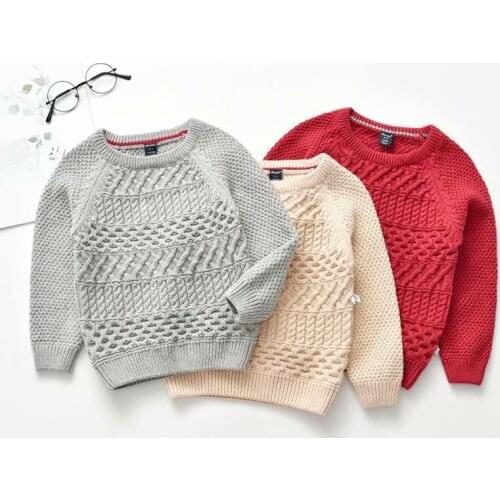 Baby Kids Boys Girls Long Sleeve Knit Sweater Spring Autumn Baby Boys Girls Pure Color Pullover Sweaters Childrens Clothes