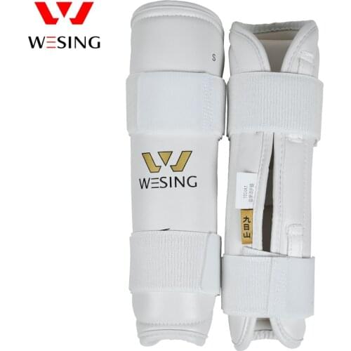 Wesing WTF Approved Taekwondo Leg Guard Training Competition Taekwondo Leg Protection Leather Shin Guard