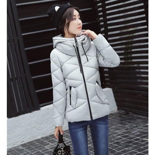 Women 2020 Fashion Winter Parka Slim Hooded Coat Female Padded Jackets Short Ladies Coats Casaco Inverno Feminino WXF344 s