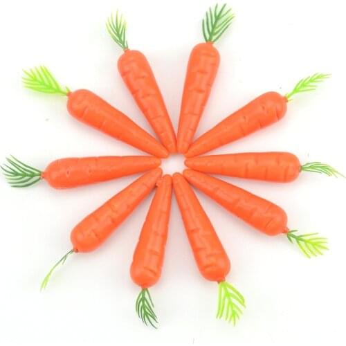10pcs Mini Carrot Artificial Plastic PE Flower Fruits and Vegetables Wedding simulation Decoration Free Shipping
