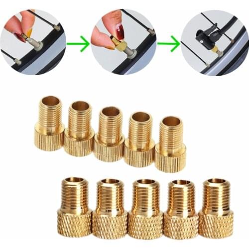 2/4PCS Valve Adapter Pump Convert Presta To Schrader Copper Valve Adaptor Wheels Gas Nozzle Tube Tool Bike Bicycle Accessories