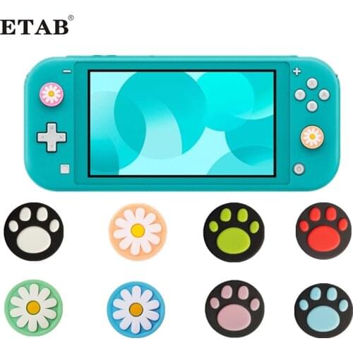 2Pcs Silicone Game Grip Caps Cute Style Joystick Rubber Thumb Stick Cover for Playstation5 PS5 PS4 Controller Accessories