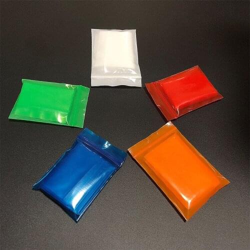 200pcs Small zip lock plastic bags jewelry food powder pill packaging bags 5*7cm mini pouch bag varies colors