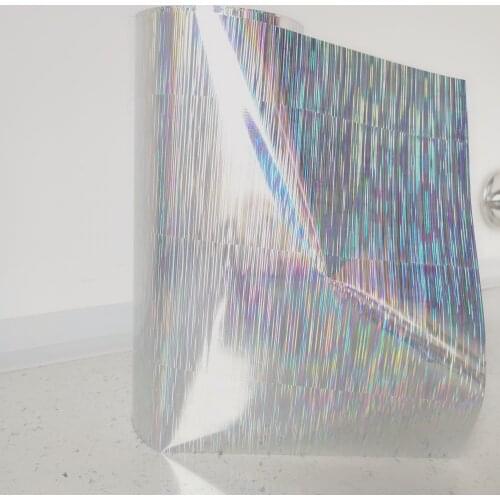 2020 Big Discounting New Design Grid Laser Rainbow Hot Stamping Foil with Shipping Cost Fee