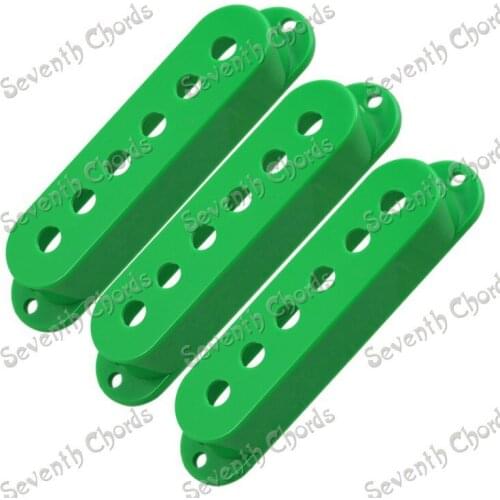 3 Pcs Plastic Single Coil Pickup Covers Set for Electric Guitar Replacement - Green