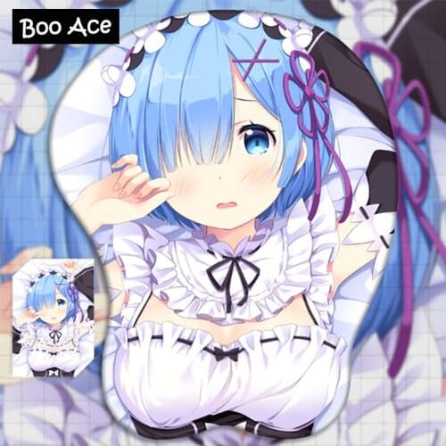 Big Size! Re: Zero Rem Anime 3D Oppai Mouse Pad Wrist rest