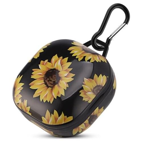 Earphone Case for Samsung Galaxy Buds Live Sunflower Flowers Cases Hard PC Bluetooth Headset Box Protector Cover