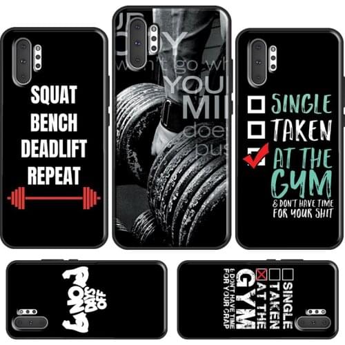 Bodybuilding Gym Fitness Quotes Phone Case For Samsung Galaxy S21 S20 FE Note 20 Ultra S8 S9 S10 Note 10 Plus S10e Cover