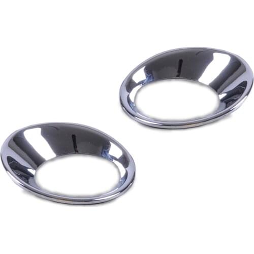 CITALL 2Pcs ABS Chrome Rear Tail Fog Lights Lamp Cover Molding Frame Ring Trim for Nissan Qashqai 2007 2008 2009 2010 2011 2012