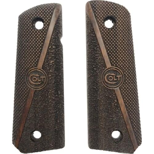 Colt 1911 Compatible Laser Cut Wooden Grip Mod3