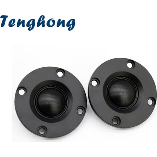 Tenghong 2pcs 4Ohm 8Ohm 10W HIFI Audio Speaker 2Inch Tweeter Silk Dome Loudspeaker For Home Audio Treble Speaker DIY Horn Unit