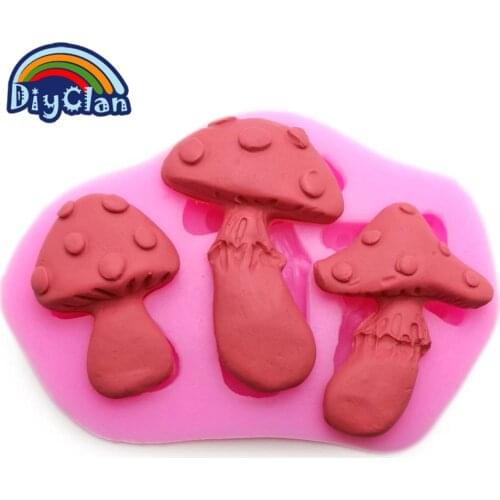 DIY silicone fondant Fungi cake molds cake decoration tools chocolate mold mini mushroom style candy clay mould F0772MG