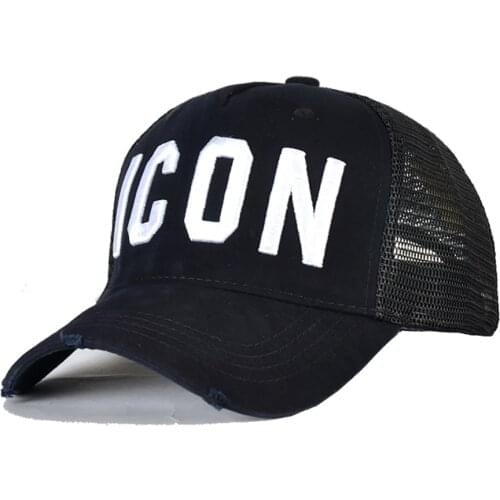 DSQICOND2 Cotton Summer Baseball Cap for Men Women Embroidery ICON Black Dad Hat Hip Hop DSQ Trucker Cap Hombre Gorras Casquette