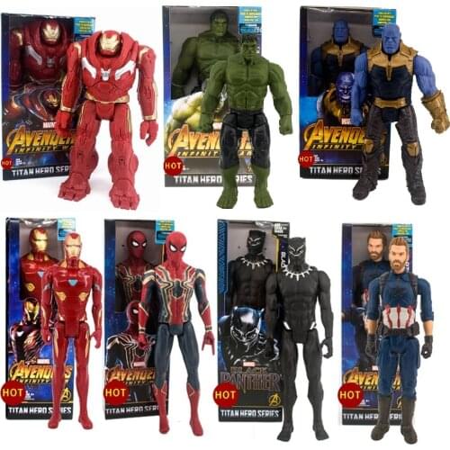 NEW Disney Marvel Toys The Avenger Endgame 30CM Super Hero Thor Hulk Thanos Wolverine Spider Man Iron Man Action Figure Toy Doll