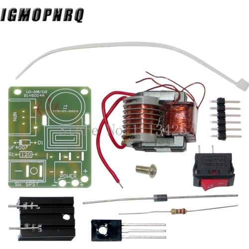 Diy kit 15KV High Frequency DC High Voltage Arc Ignition Generator Inverter Boost Step Up 18650 DIY Kit U Core Transformer Suite