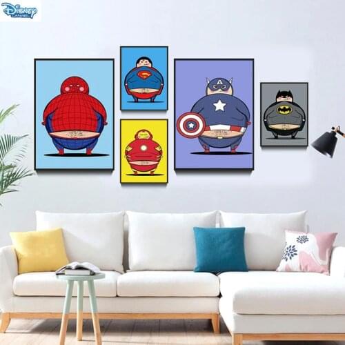 Marvel Superhero Canvas Painting Cartoon Prints and Posters Wall Art Picture Wall Poster for KidS Bedroom Living Room Decor