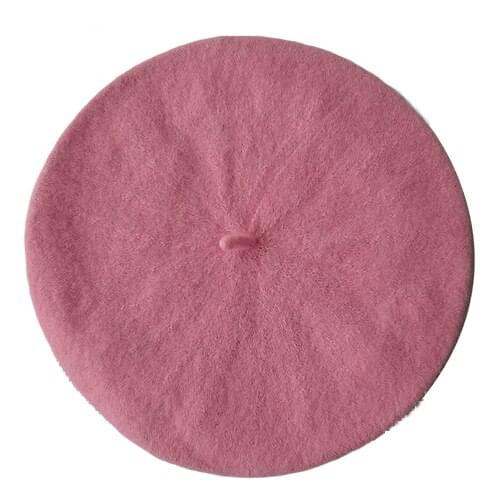Hot Solid Color Warm Wool Winter Women Girl Beret French Artist Beanie Hat Cap 8MEI