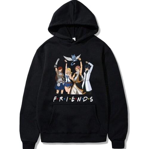 Fairy Tail Friends Tv Show Printing Men/Women Hoodie Long Sleeve Crew Neck Fashion Designer Streetwear