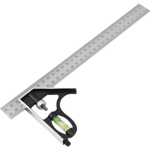 Newest Easy Carry Stainless Steel Adjustable Combination Square Angle Ruler Measuring Tools for Measuring Marking Out