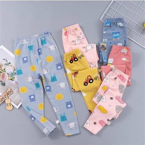 3-10Y Infant Toddler Pants Autumn Lycra Baby Boys Girls Leggings PP Pants Harem Trousers Bottoms Children Boys Girls Leggings