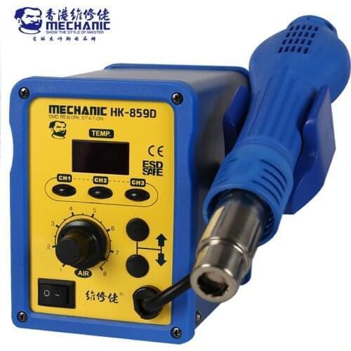 12 Sets MECHANIC SMD BGA Rework Station Hot Air Gun Soldering Iron Digital Display Hot Air Gun Soldering Station Repair Tools