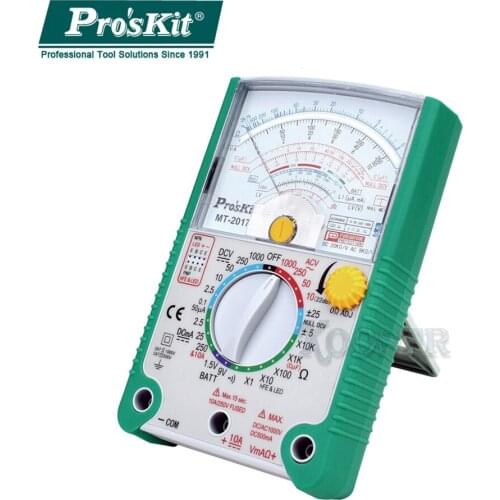 Pros'Kit Analog Pointer Multimeter MT-2017 AC/DC AV/DV Multi-Function ResistanceTransistor Diode Tester MT-2017N Upgraded Meter