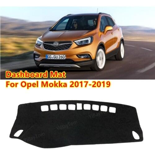For Opel Mokka Vauxhall Mokka X 2017-2019 Anti-Slip Mat Sunshade Dashmat Protect Carpet Dashboard Cover Pad Accessories