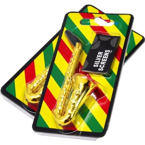 Saxophone Mini Smoking Herb/weeds/ Pipe Tobacco Pipe with Mesh Filter Unique Portable Smoking Pipes Tobacco Pipe Hookah Gifts