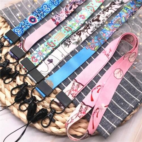 10Pcs/lot Vintage Lanyard Nylon Strap Neck Rope For Mobile Phone Case Hanging Rope Keychain Keys Necklaces Fashion Accessories