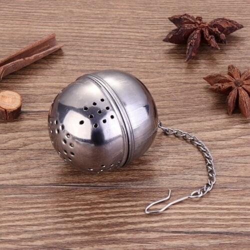 Stainless Steel Tea Filter Infusers Sphere Mesh Strainers Drip Handle Seasoning Hot Pot Ball Egg Tea Ball Bulk Tea Infuser