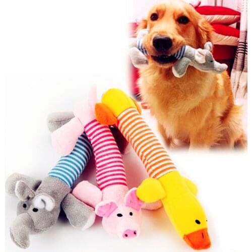 Dog Toys Pet Puppy Chew Squeaker Squeaky Plush Sound Duck Pig & Elephant Toys 3 Designs dog chew toys Durability Dog Accessories