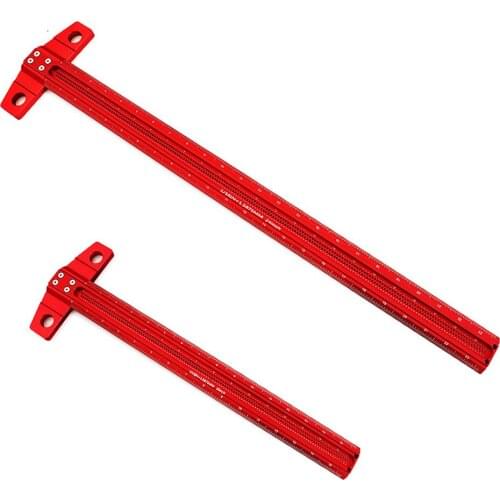Woodworking Scriber T-Type Ruler T Type Wood Measure Ruler 16in/24in English Scale for Carpenter Woodworking Ruler