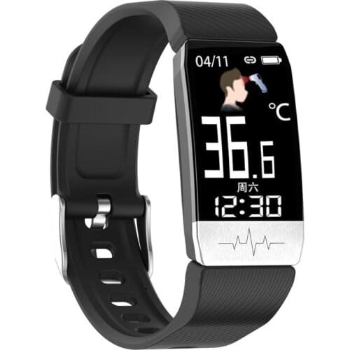 T1 Smart Watch Body Temperature ECG Fitness Watch Heart Rate Monitor Music Control Sport Band Smartwatch for iOS Android