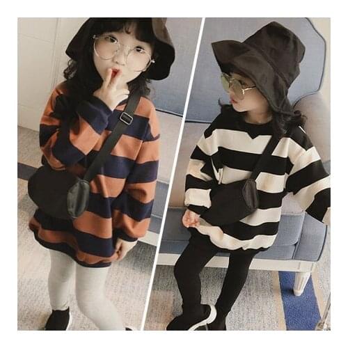 Girls Hoodies 2019 Baby Girl Clothes Spring Autumn Children Hoodie for Girls Sweatshirt Stripes Kids Long Sleeve Tops T Shirts
