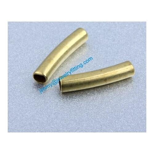 Jewelry findings Raw Brass matel spacer tube beads Pave tube beads tube Bar 2.5*12*0.2mm