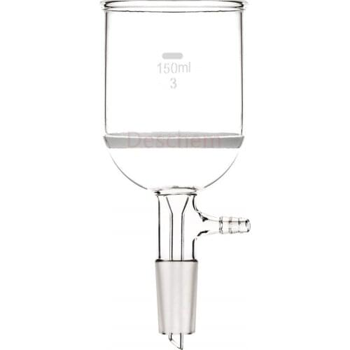 150ml,24/40,Glass Buchner Funnel,3# Coarse Filter,Hose Connection,Lab Glassware