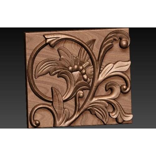 3D Model Floral Relief model in STL format CNC Router Carving Engraving Artcam aspire home decoration Decor
