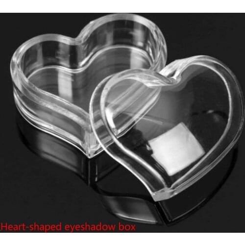 5 hollow-shaped eyeshadow boxes, transparent jars, cream boxes, cosmetic cream lip balm containers